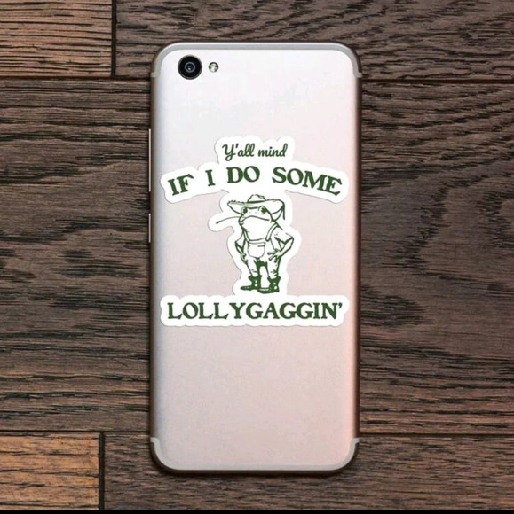 Green and white southern frog sticker car jeep bike cup electronic decor - Picture 5 of 7